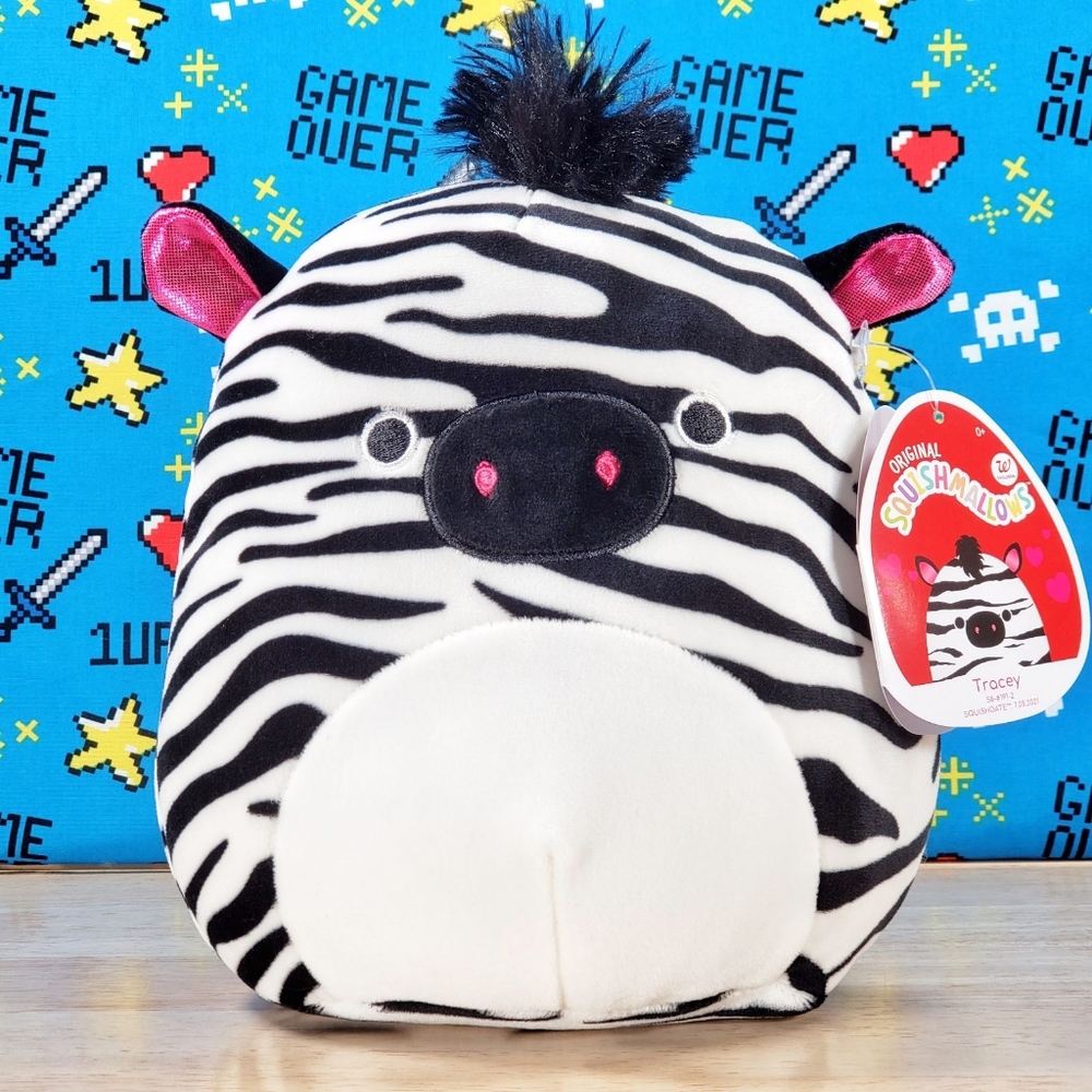 Squishmallow Tracey the Zebra 8" UltraSoft Stuffed Valentine's Day Plush NWT